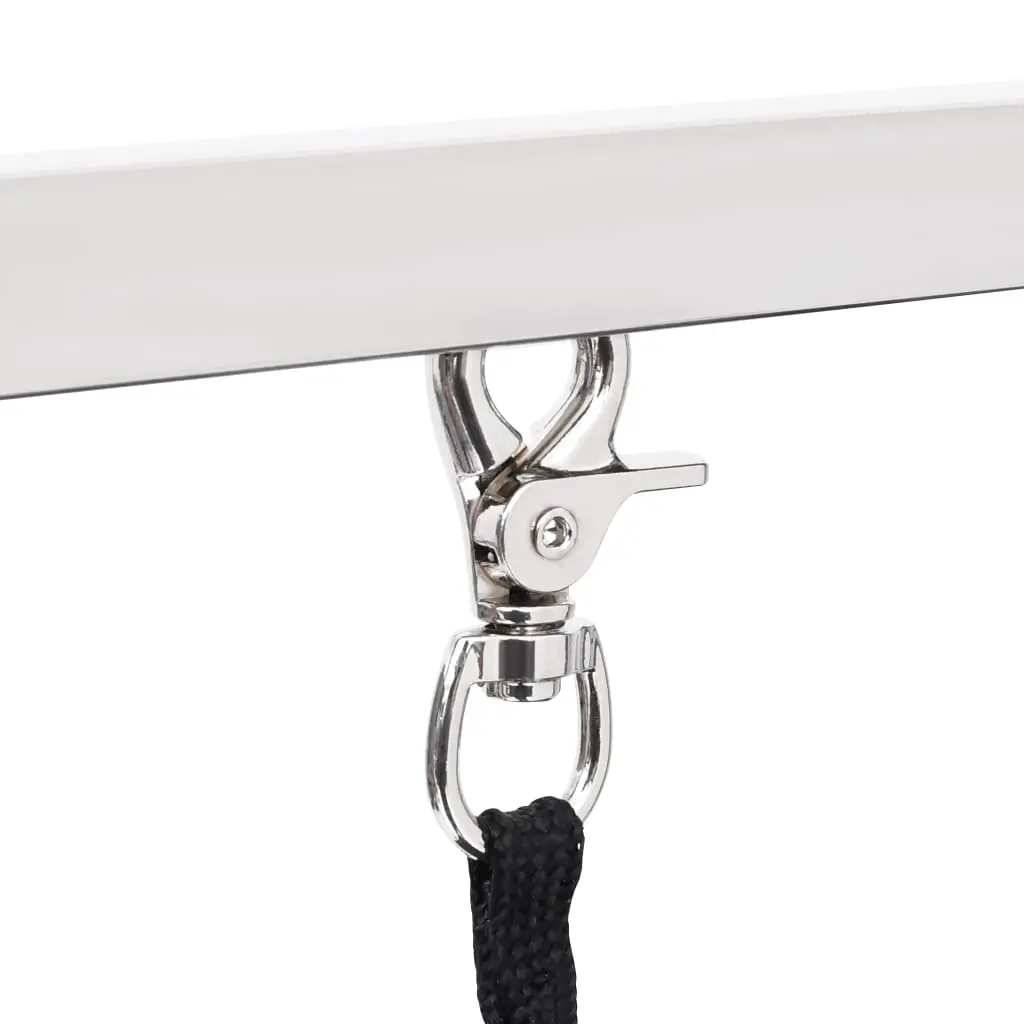 vidaXL Adjustable Dog Grooming Table with Dual Loops and Storage Basket - Image 7