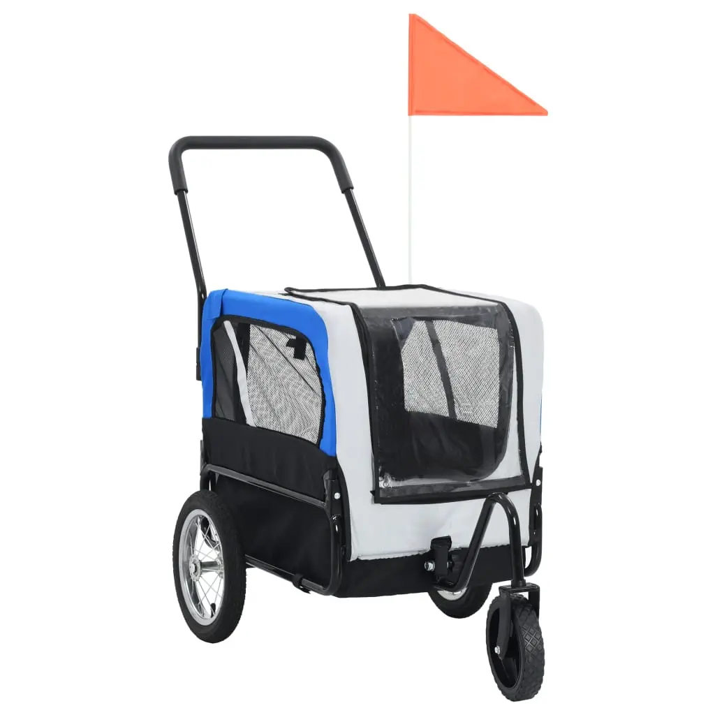 vidaXL Red and Black Bicycle Pet Trailer