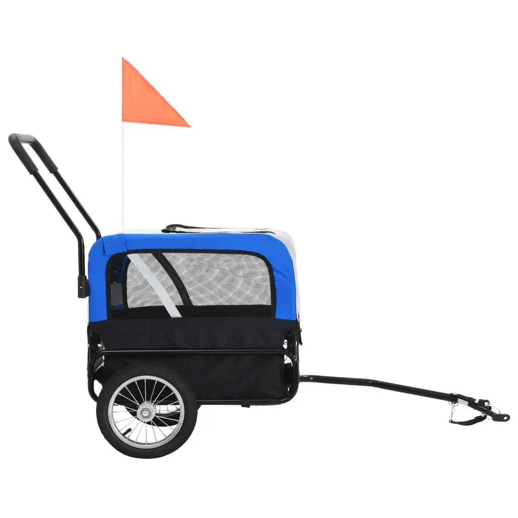 vidaXL Red and Black Bicycle Pet Trailer - Image 3