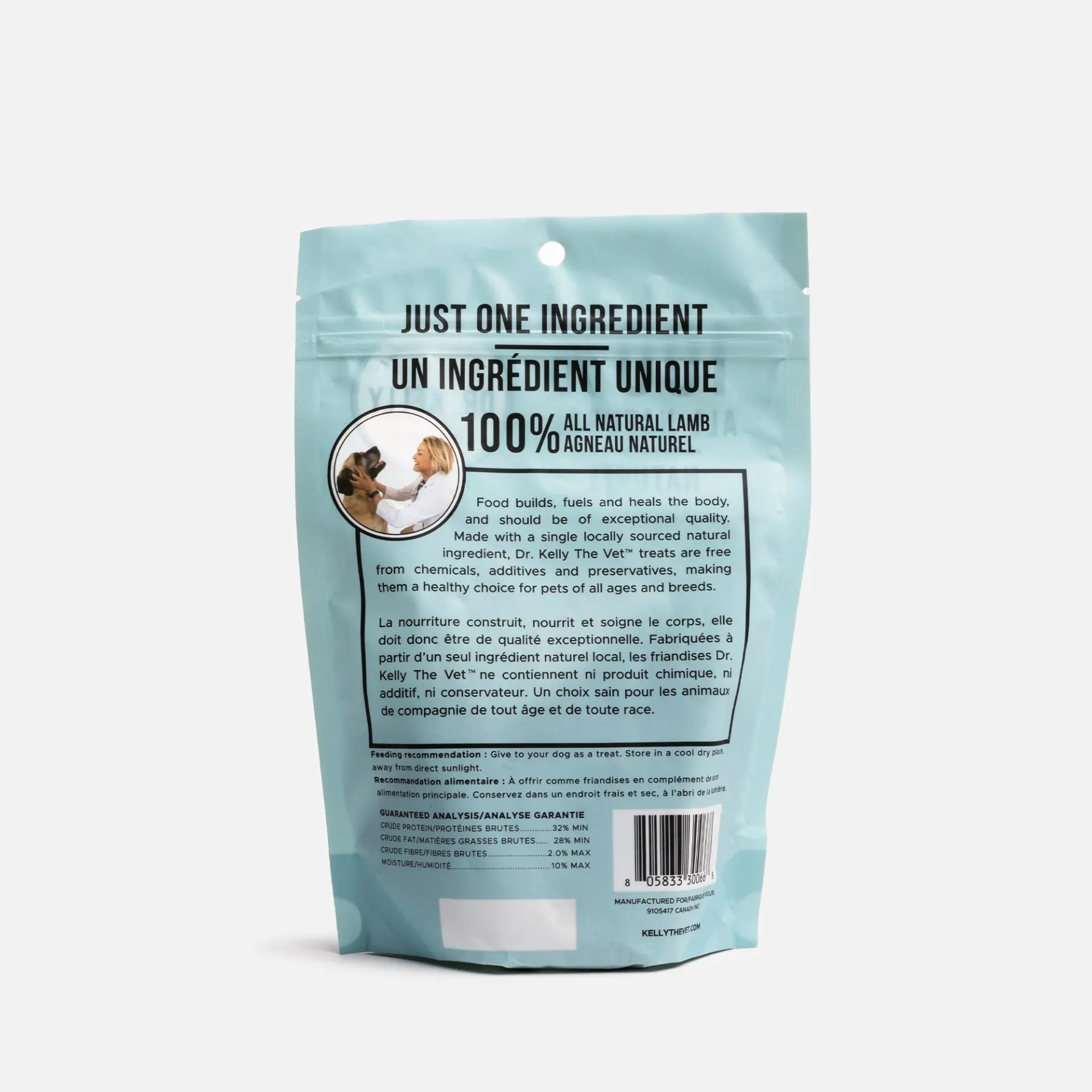 Dr. Kelly The Vet 100% Natural Lamb Dog Treats - 4 Pack, 50g Each - Image 4