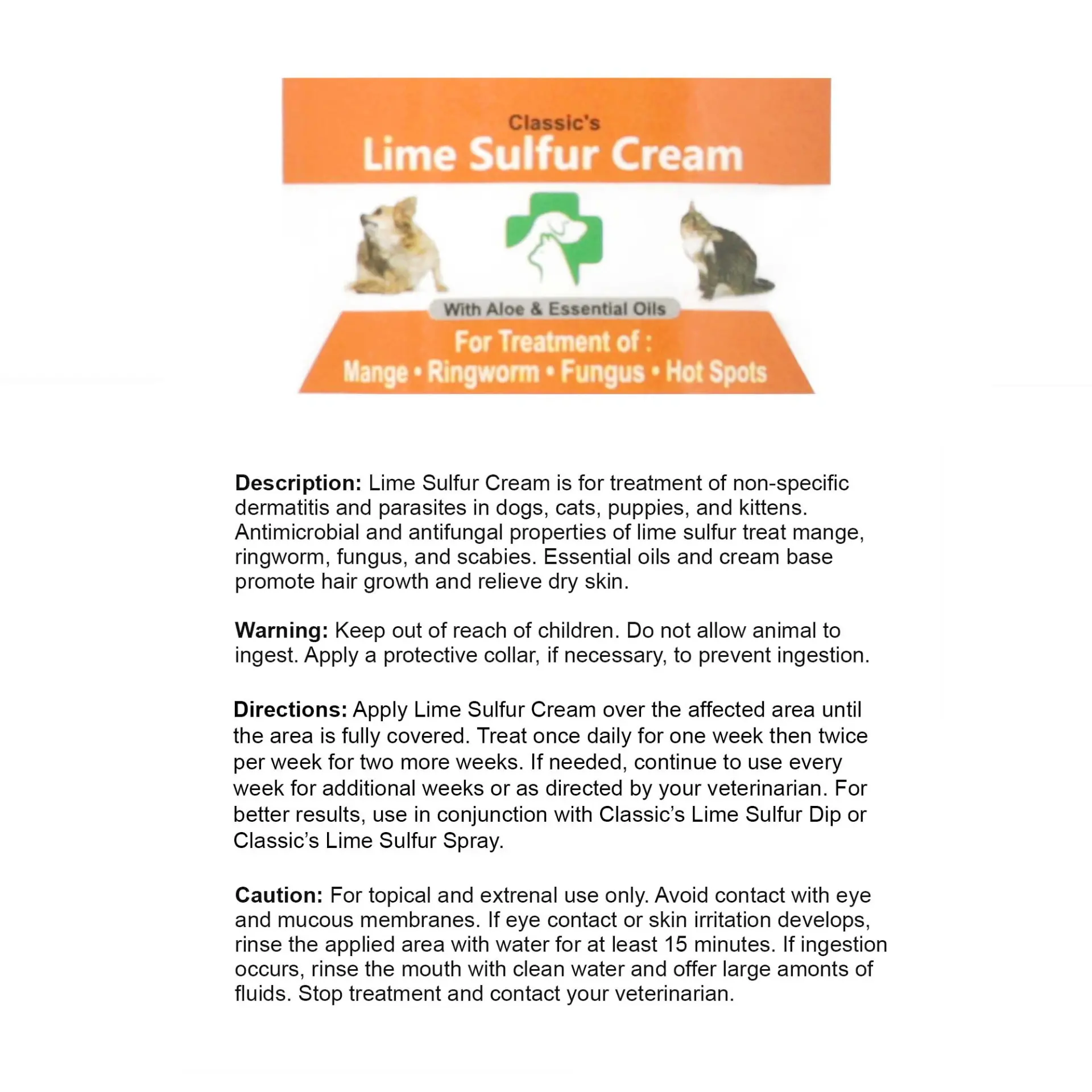 Lime Sulfur Pet Skin Care Cream & Spray Set - Image 12