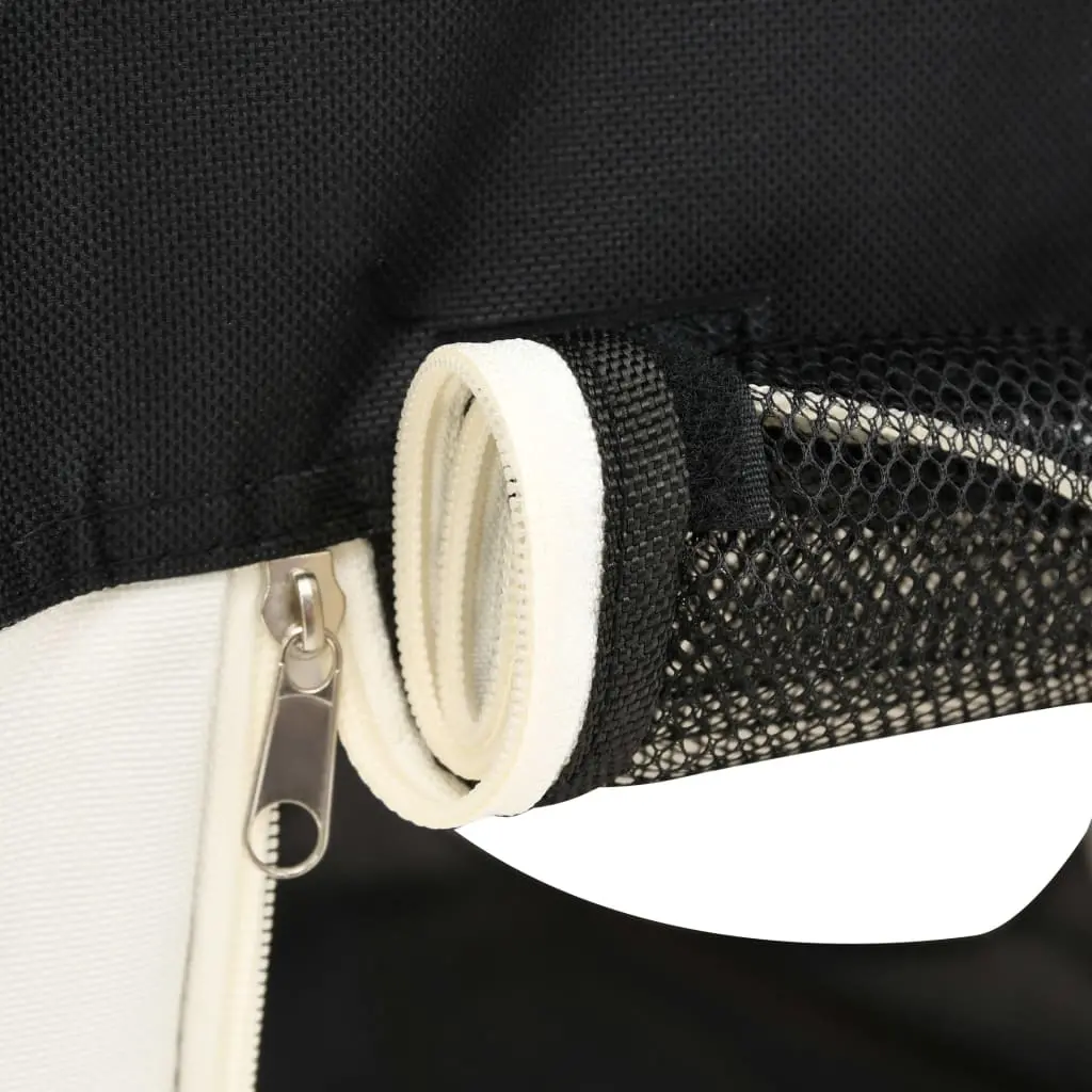 vidaXL Portable Black Dog Playpen with Carrying Bag - 49.2" x 49.2" x 24" - Image 8