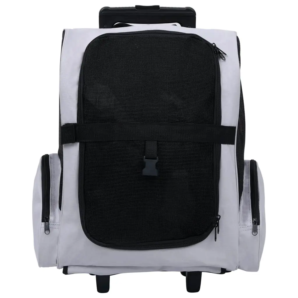 vidaXL Multifunctional Pet Trolley - Gray - Image 2