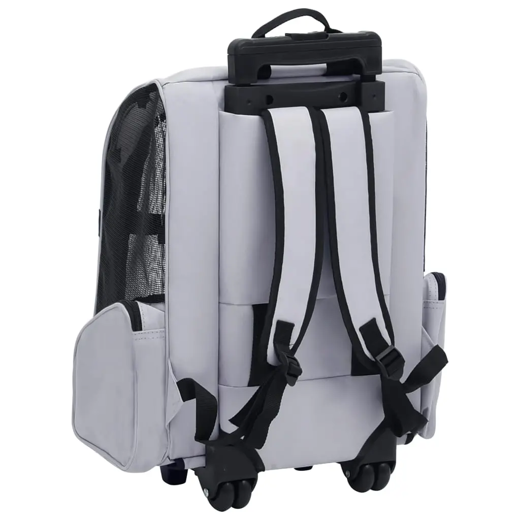 vidaXL Multifunctional Pet Trolley - Gray - Image 4