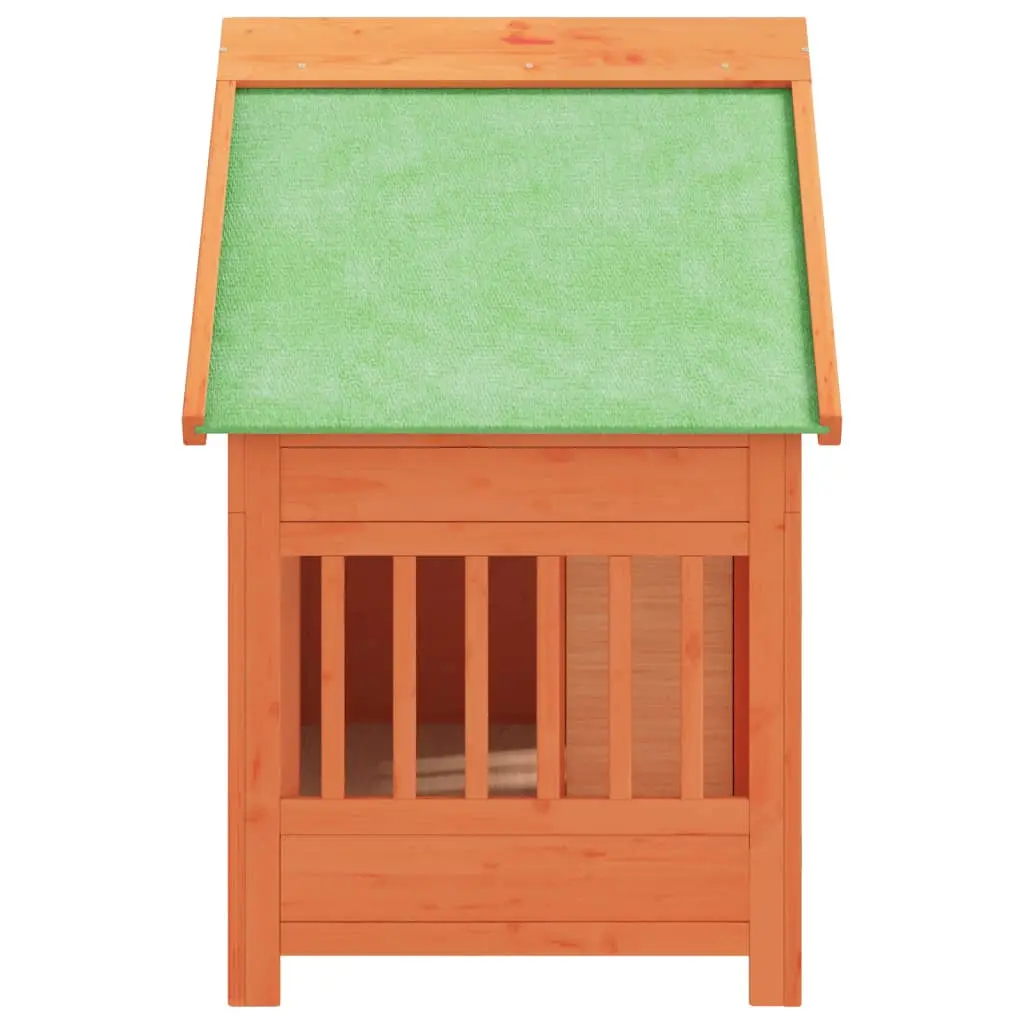 vidaXL Solid Pine Dog Kennel Brown - 37.8" x 23.8" x 34.3" - Image 5