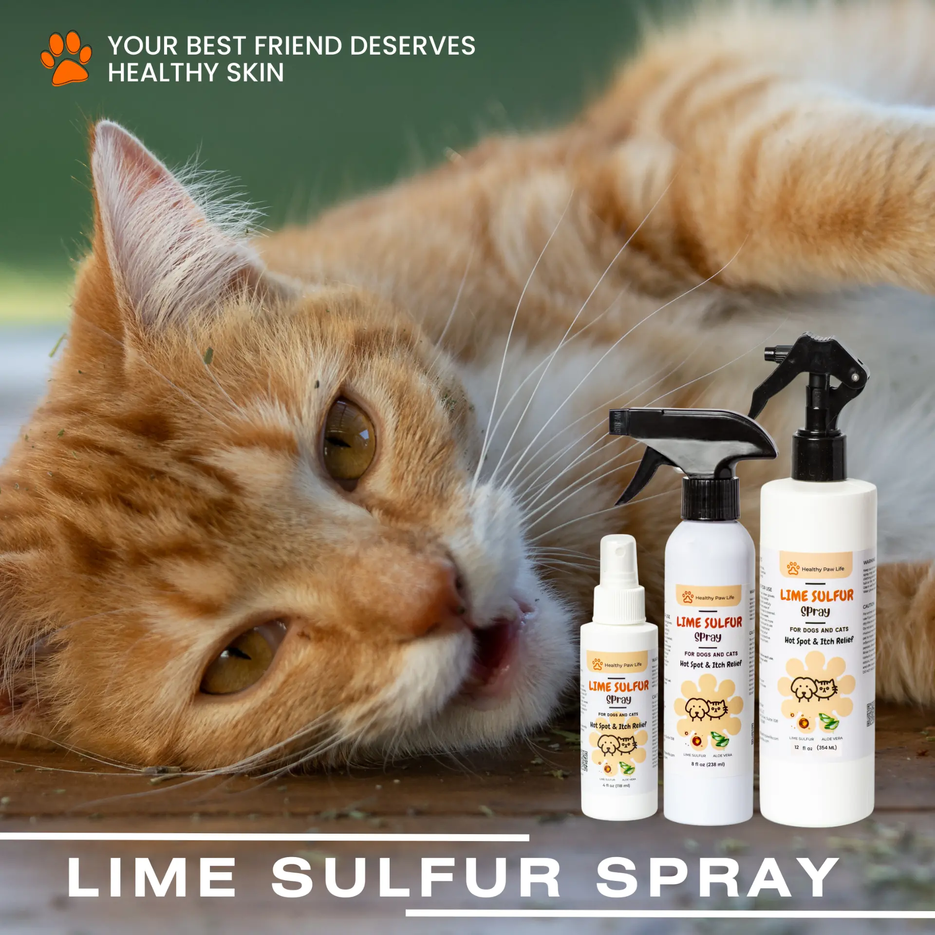 Healthy Paw Life Lime Sulfur Spray - Dry & Itchy Skin Relief for Dogs, Cats, Puppies, Kittens, and Horses - Image 5