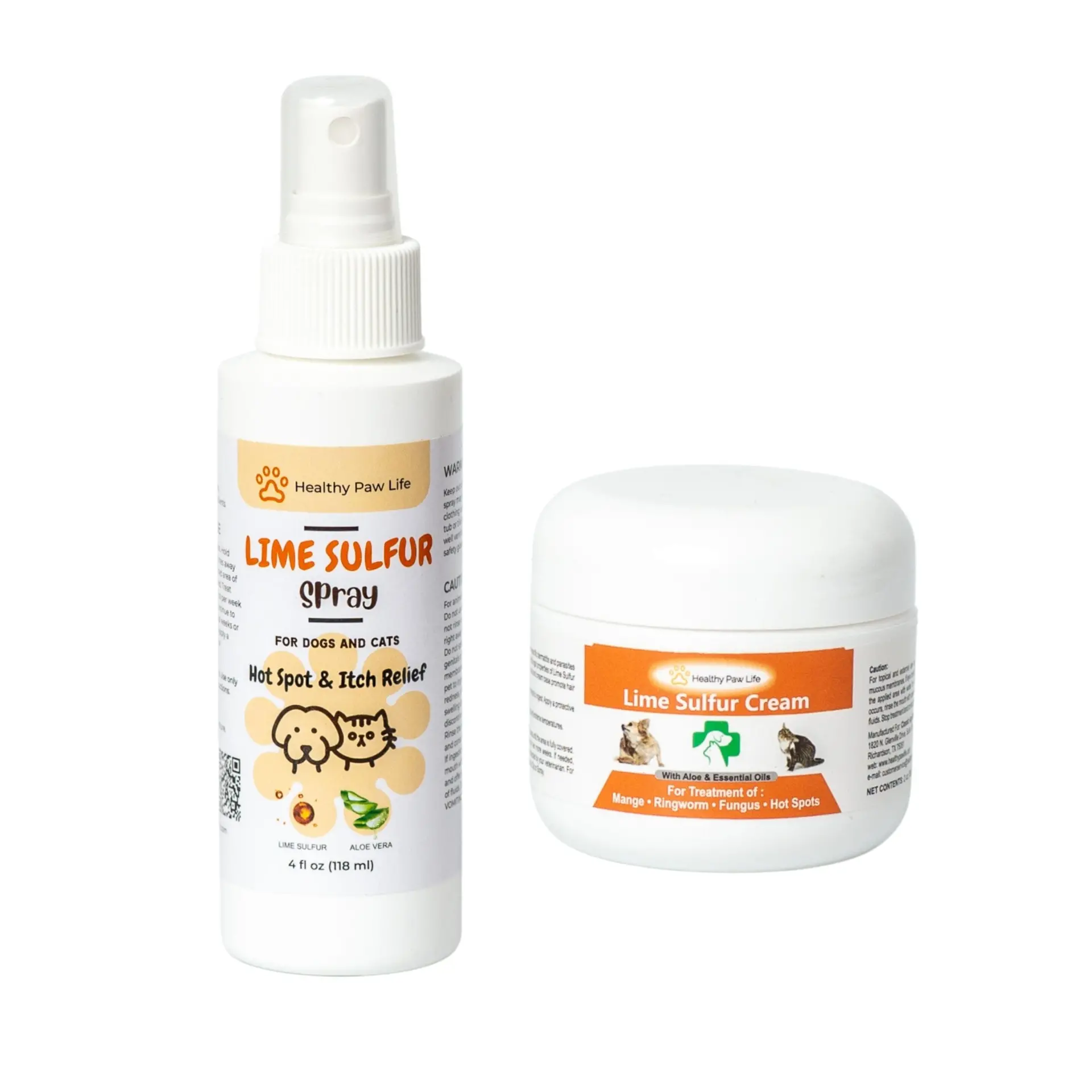 Lime Sulfur Pet Skin Care Cream & Spray Set