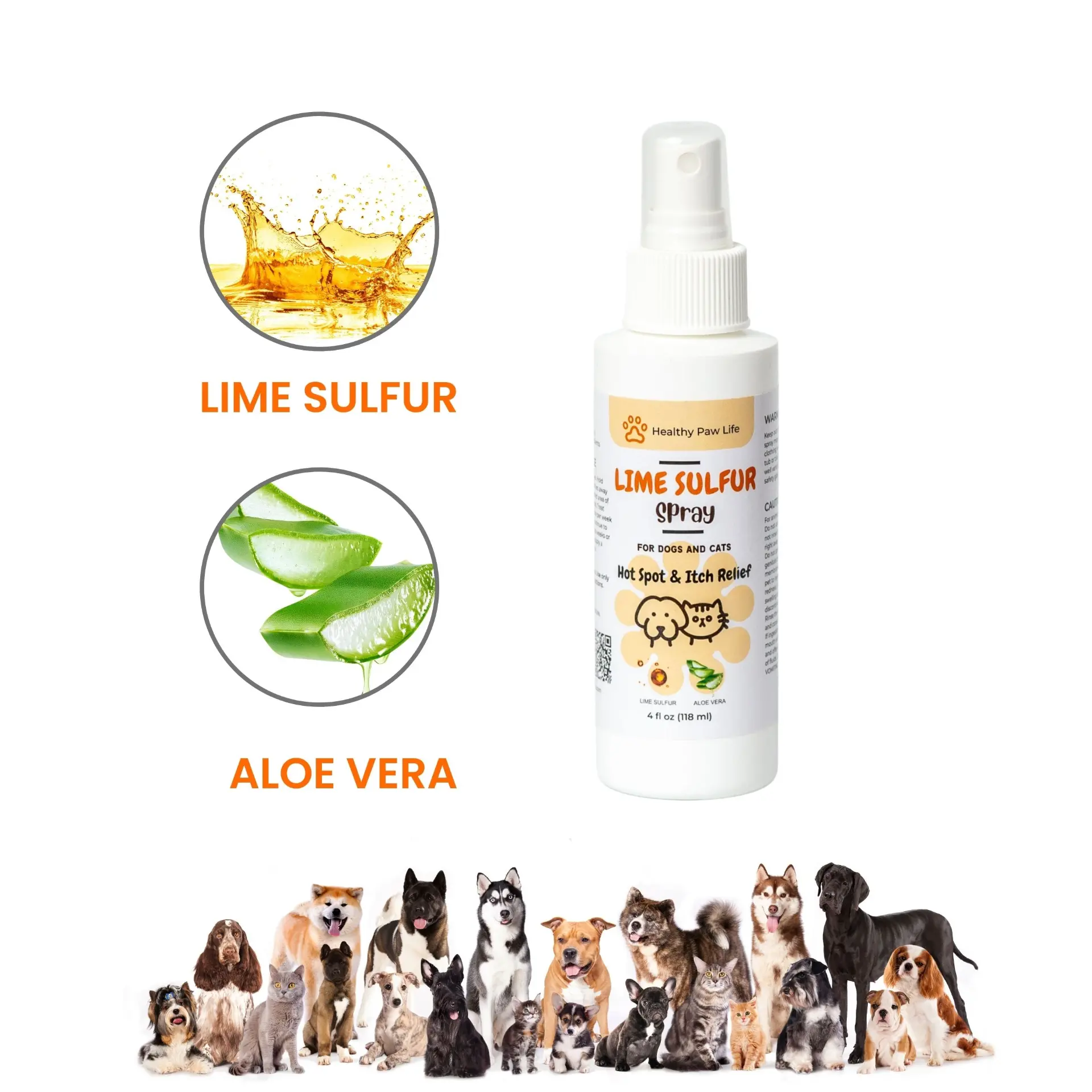 Lime Sulfur Pet Skin Care Cream & Spray Set - Image 5