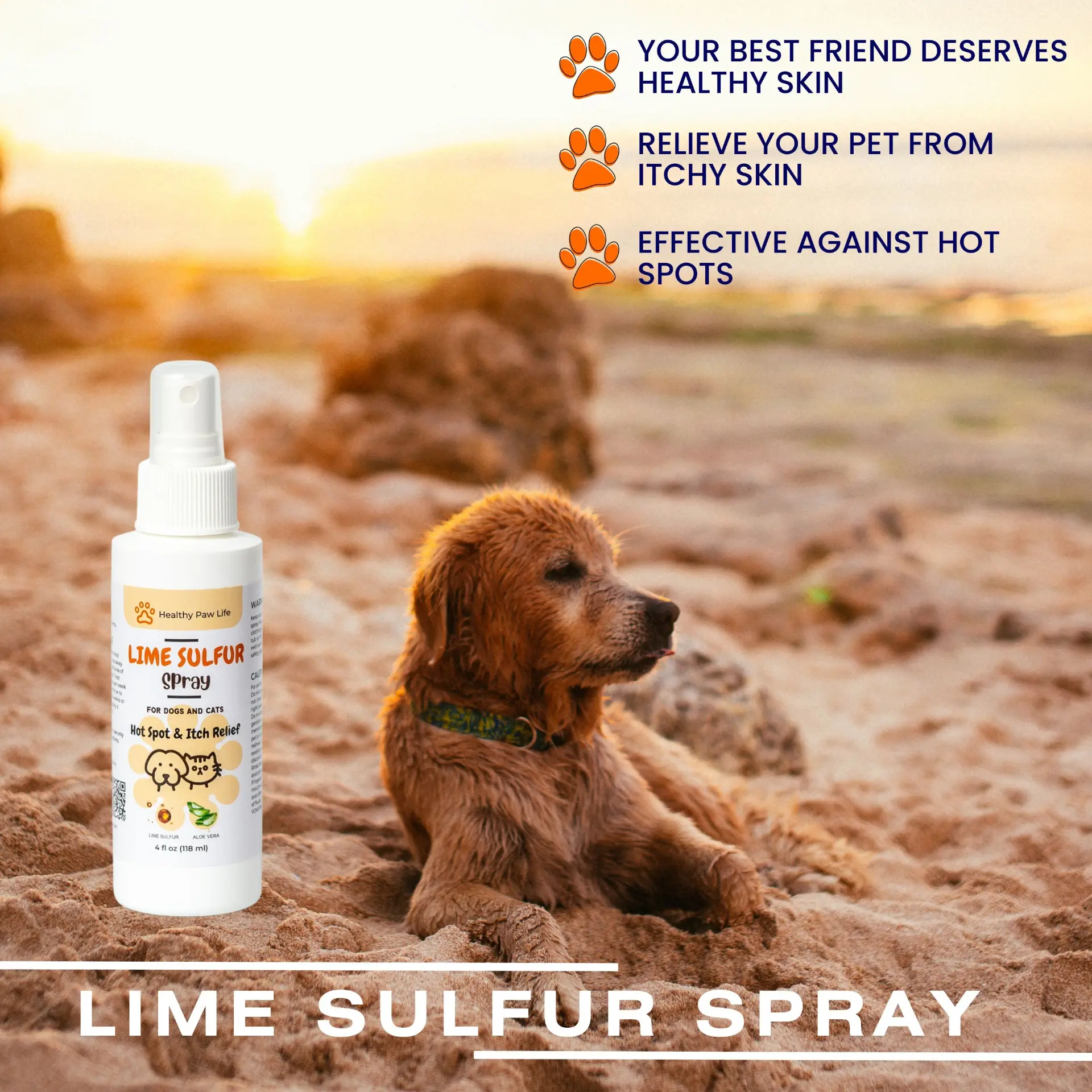Lime Sulfur Pet Skin Care Cream & Spray Set - Image 7